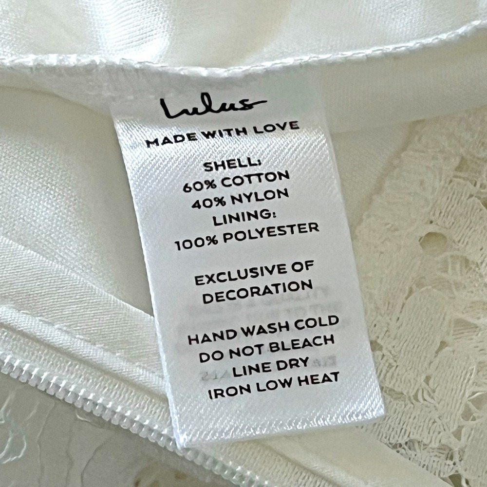 Lulus White Lace Sheath Midi Dress XXL NWOT Bridal Shower Rehearsal Dinner - Picture 7 of 7